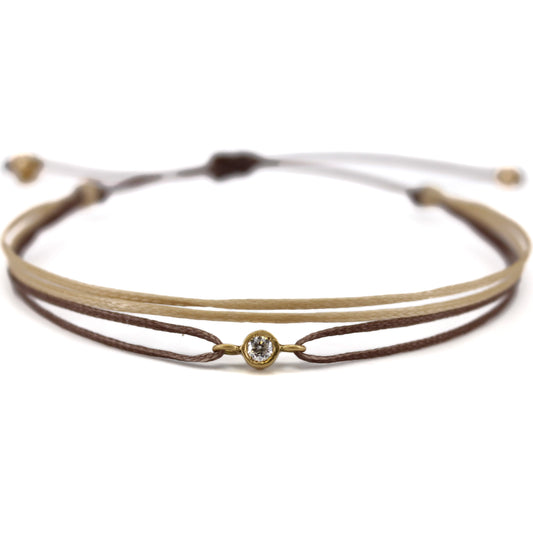 Bezel white diamond bracelet