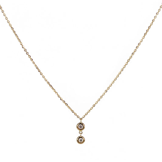 Bezel drop necklace