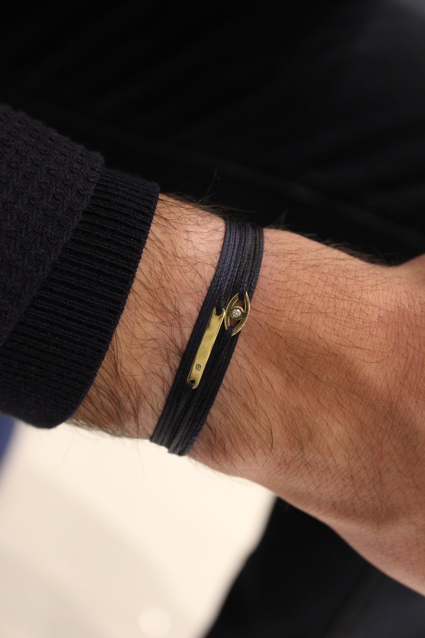 Evil eye diamond bracelet