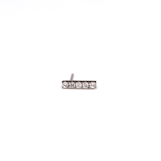 Bar diamond earring