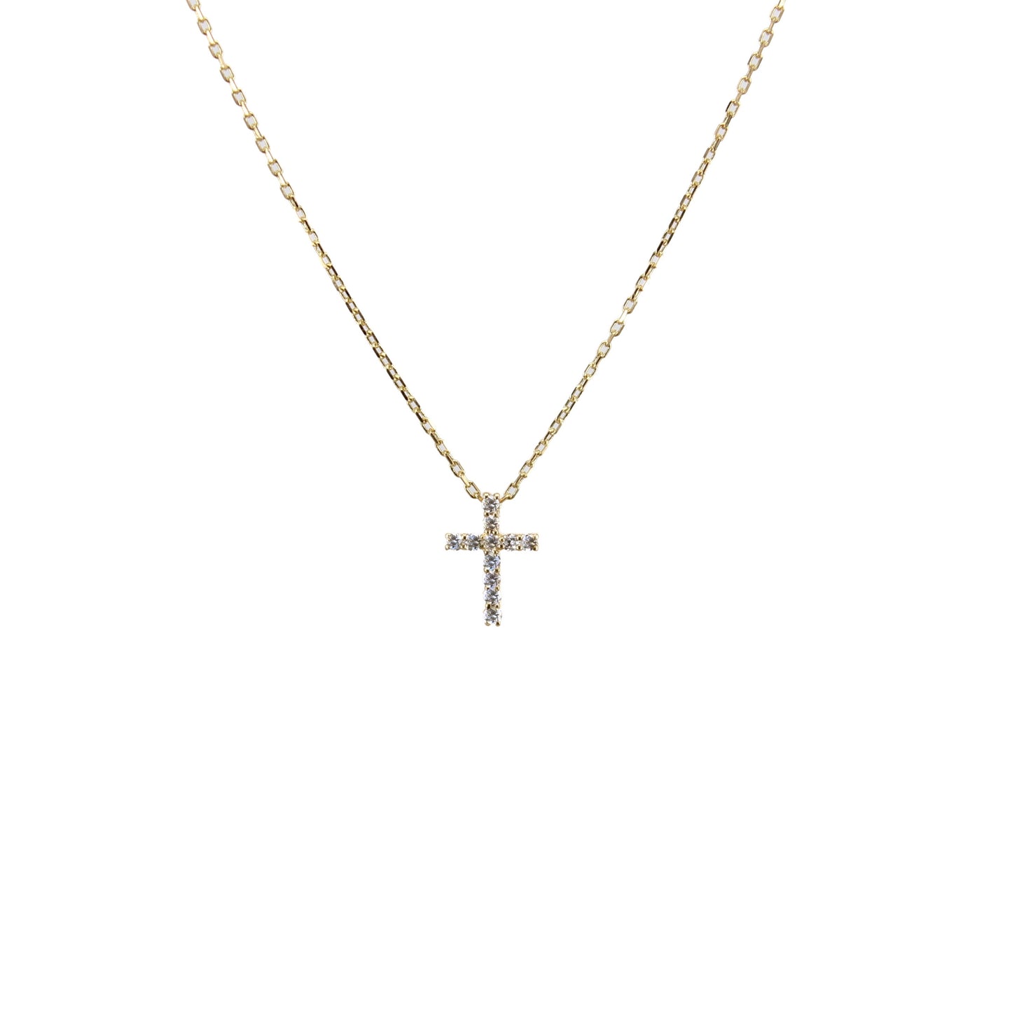 Pavé diamond cross medium