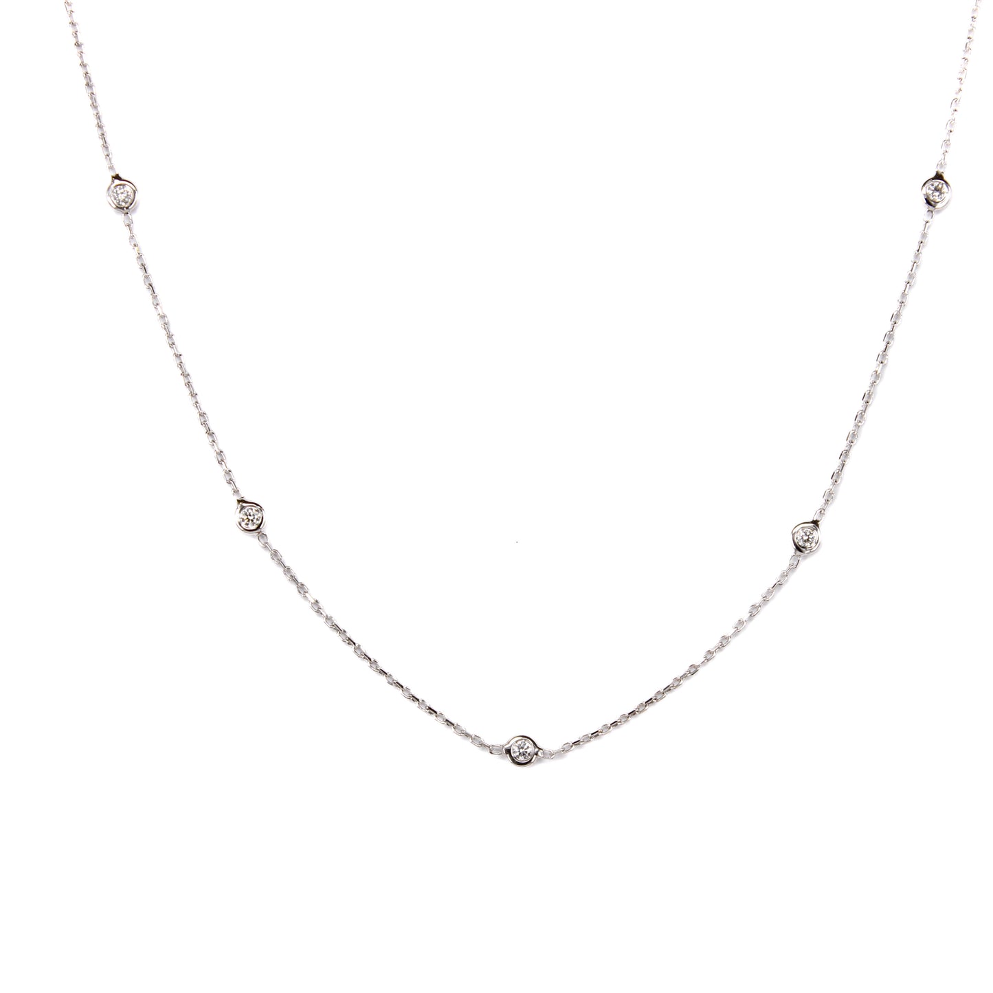 Bezel diamond choker