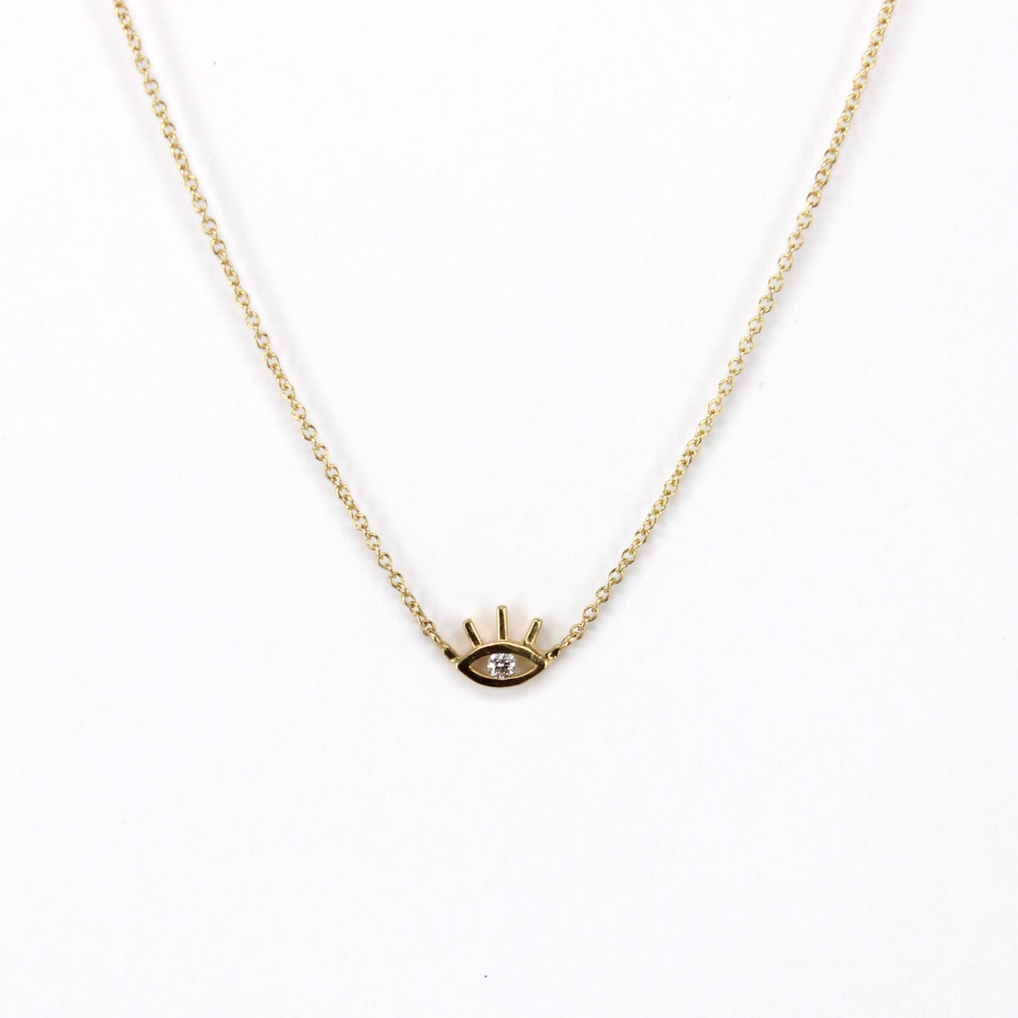 Evil eye diamond necklace